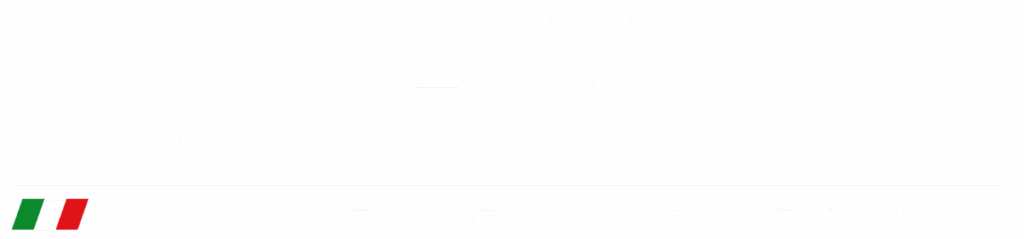 Logo von Autohaus Scholz mit stilisiertem Schriftzug und italienischen Farbakzenten in Grün, Weiß und Rot.